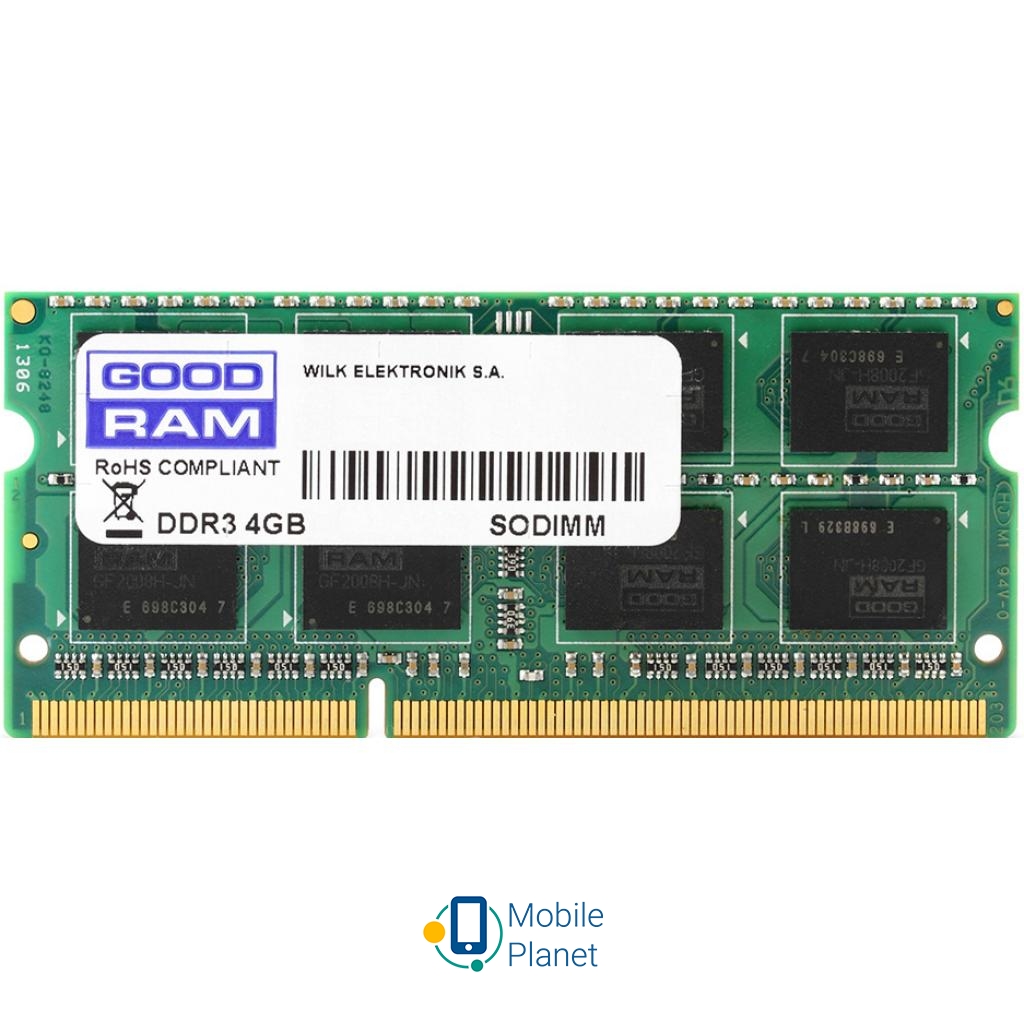 Оперативная память SoDIMM DDR3 8GB 1600 MHz GOODRAM (GR1600S364L11/8G)