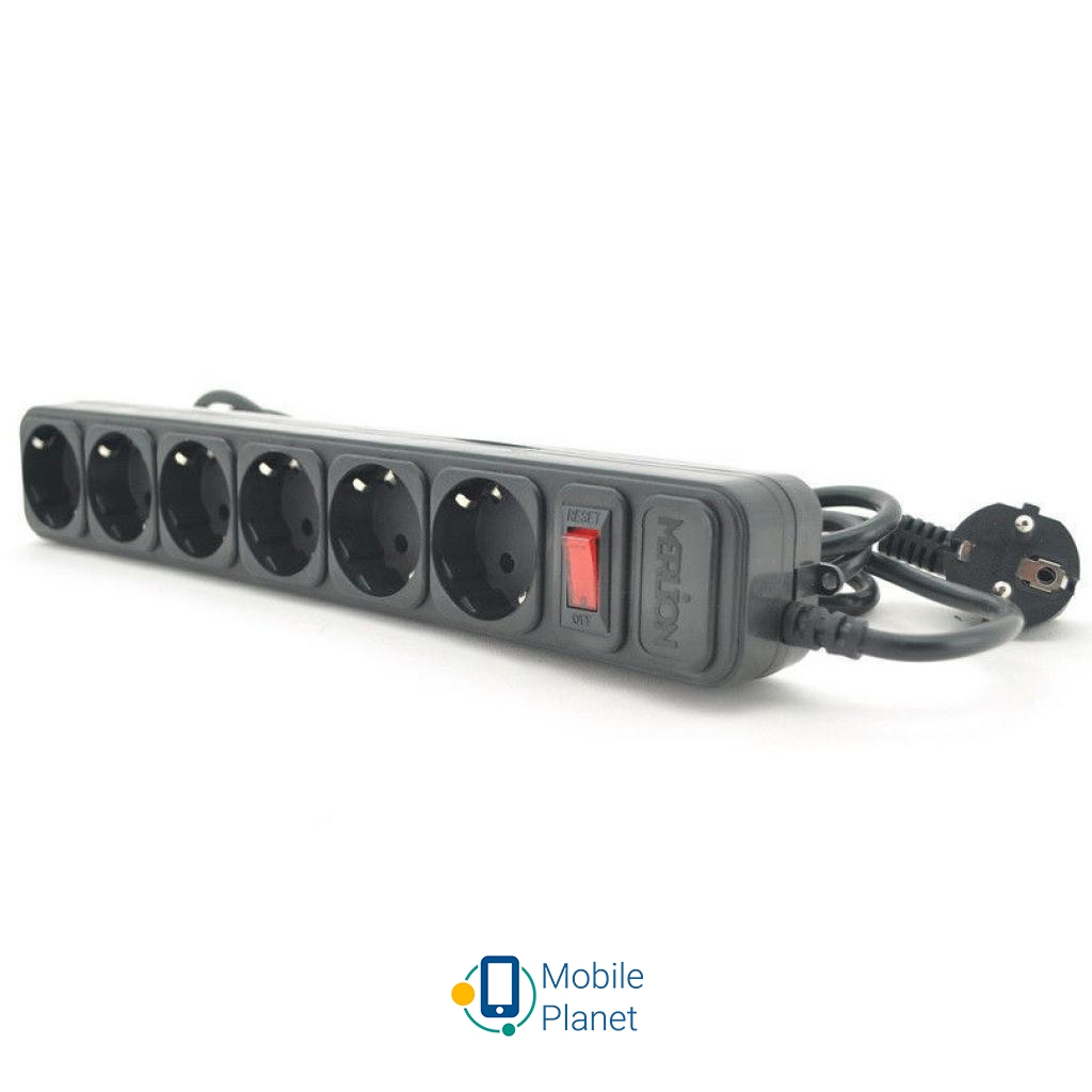 Мережевий фільтр Merlion 6 розеток, 4.5м (B645) (UA)