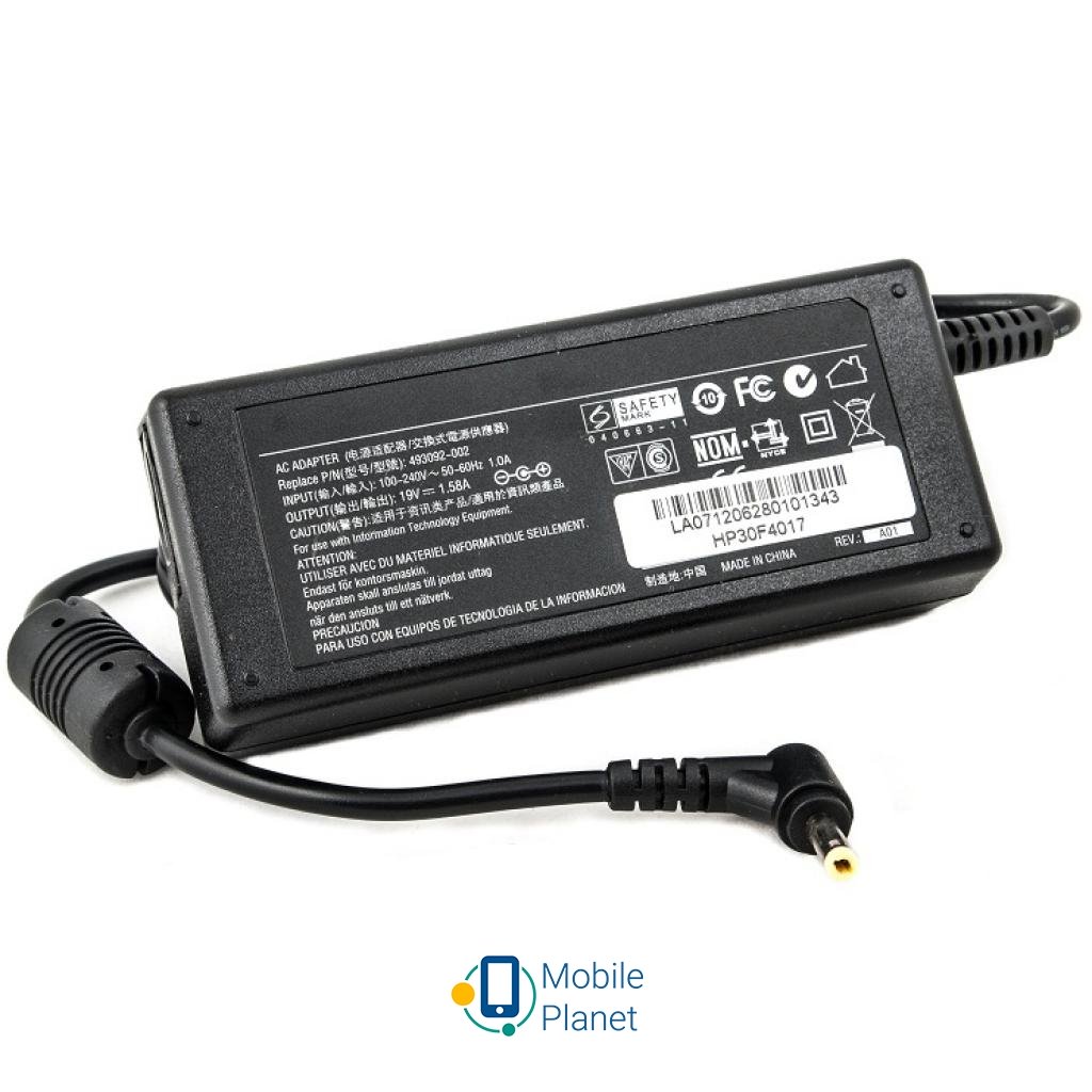 Блок живлення до ноутбуку PowerPlant HP 220V, 30W, 19V, 1.58A (4.0*1.7mm) (HP30F4017) (UA)