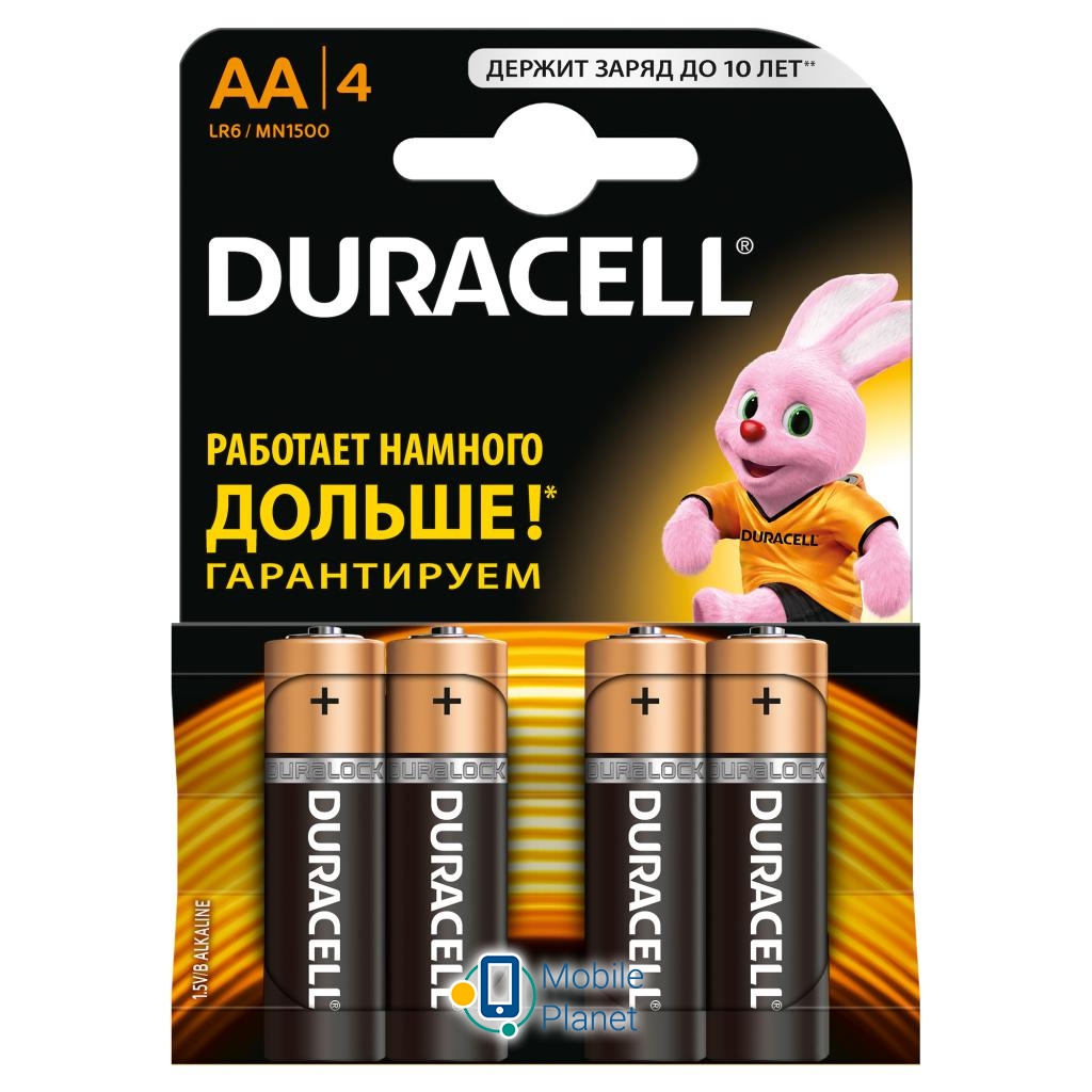 Батарейка AA MN1500 LR06 * 4 Duracell (5000394052536 / 81551270) (UA)