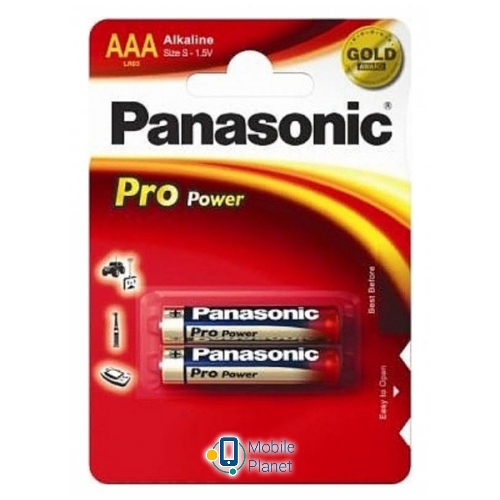 Батарейка PANASONIC LR03 Pro Power * 2 (LR03XEG/2BPU) (UA)