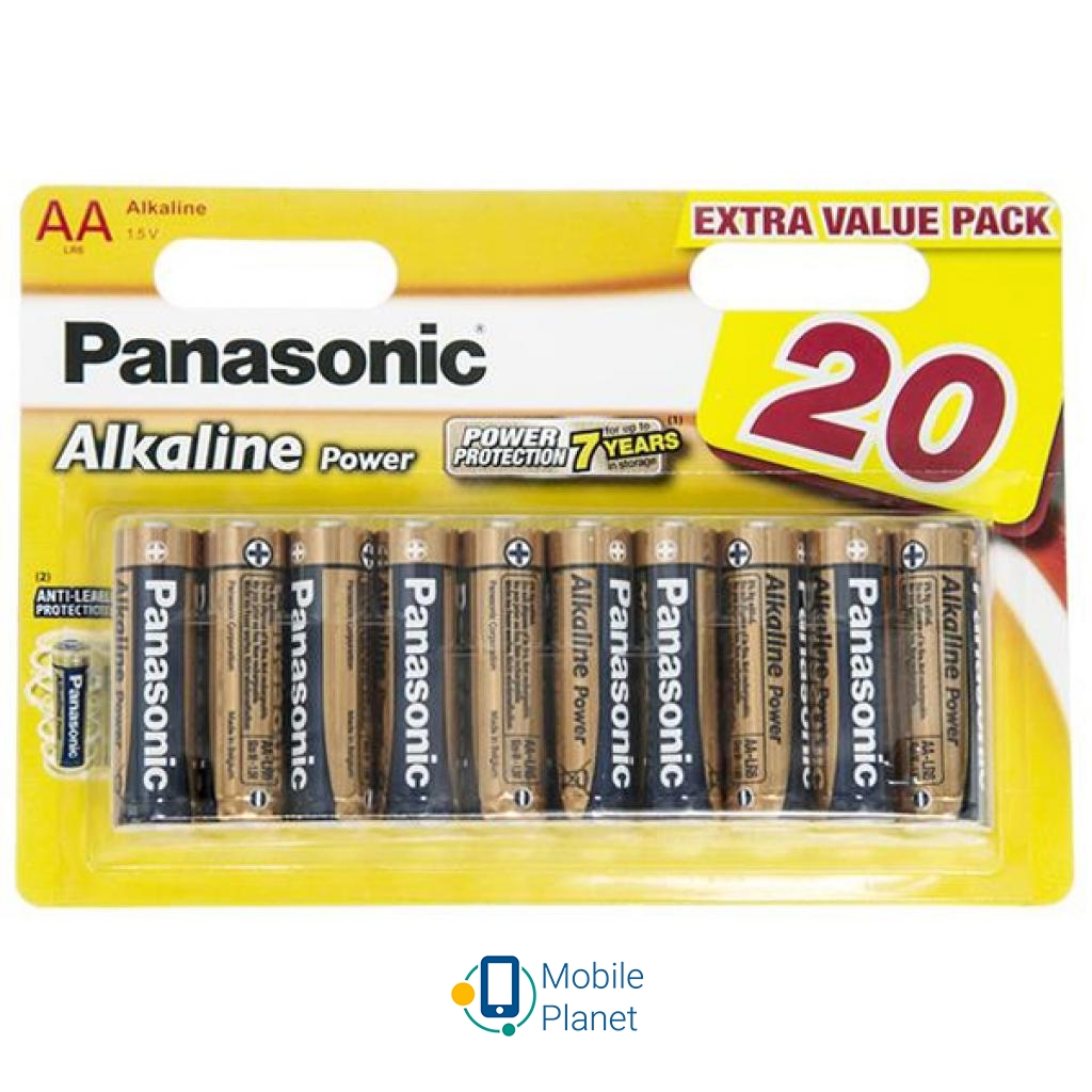 Батарейка PANASONIC LR06 Alkaline Power * 20 (LR6REB/20BW) (UA)