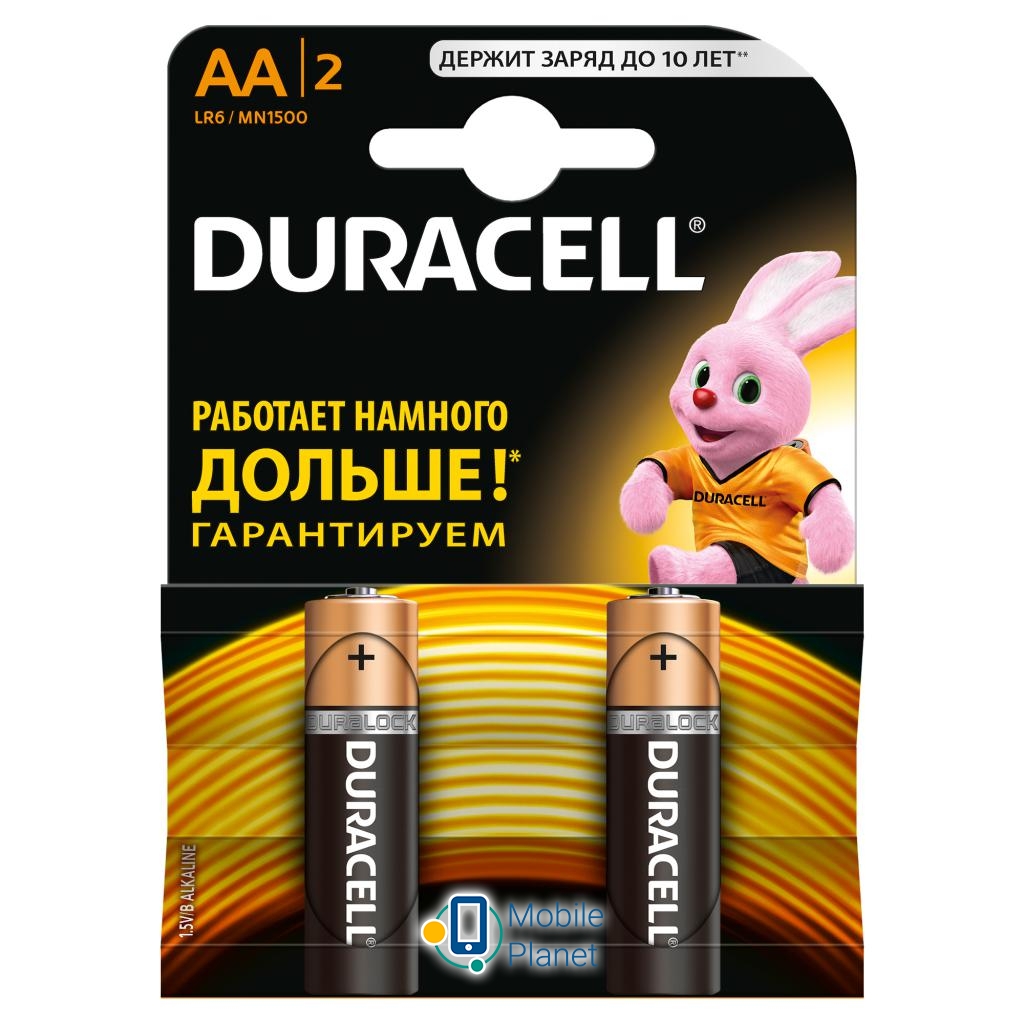 Батарейка AA MN1500 LR06 * 2 Duracell (5000394058163 / 81551267) (UA)
