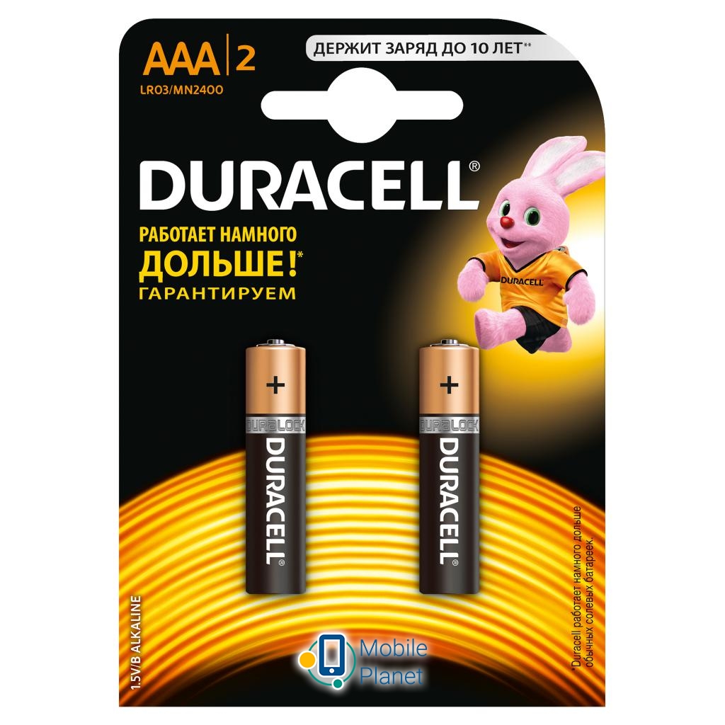 Батарейка AAA MN2400 LR03 * 2 Duracell (5000394058170 / 81484984) (UA)