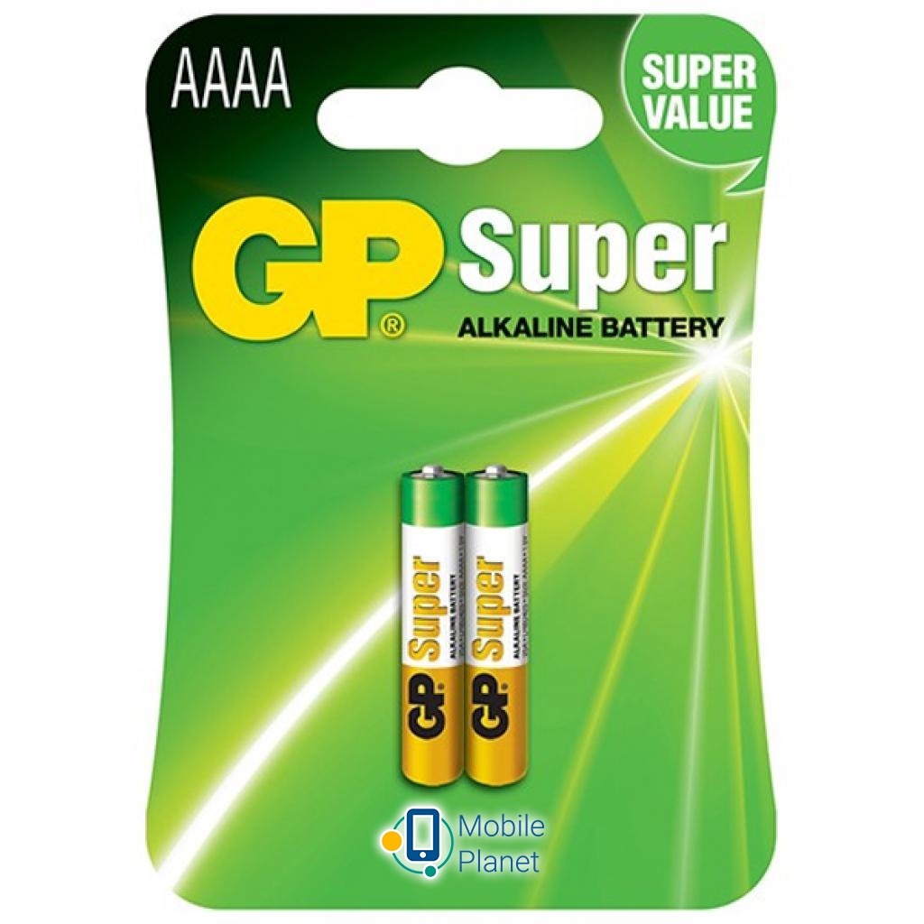 Батарейка GP AAAA LR61 Super Alcaline * 2 (GP25A-2U2) (UA)