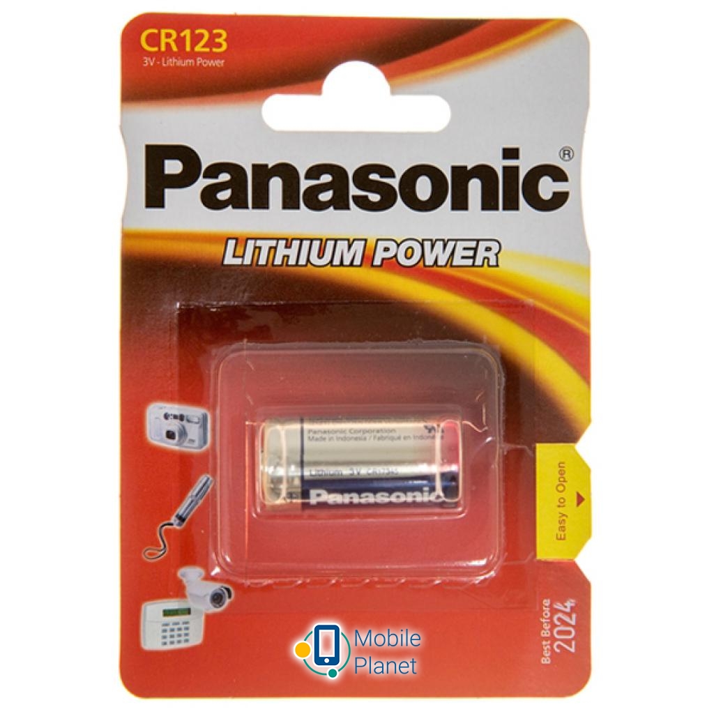 Батарейка PANASONIC CR 123 * 1 LITHIUM (CR-123AL/1BP) (UA)
