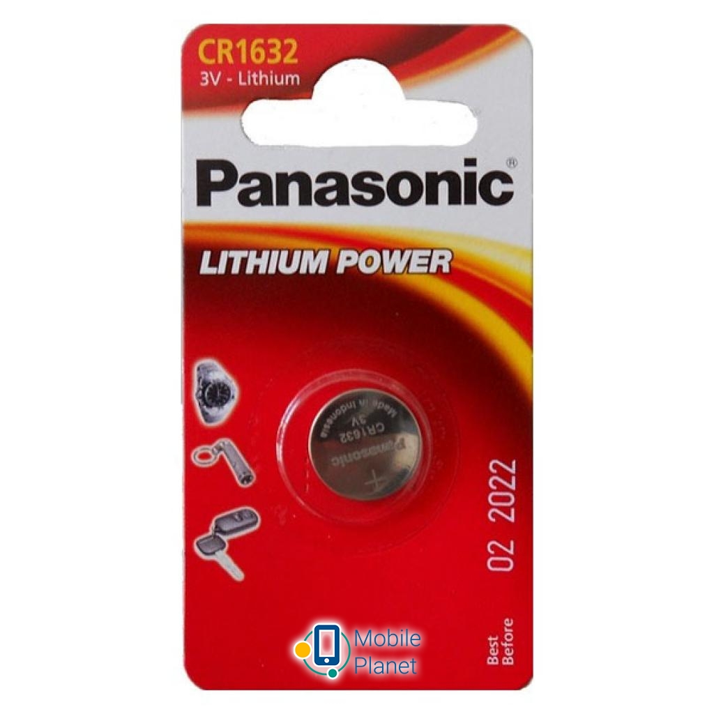 Батарейка PANASONIC CR 1632 Lithium * 1 (CR-1632EL/1B) (UA)