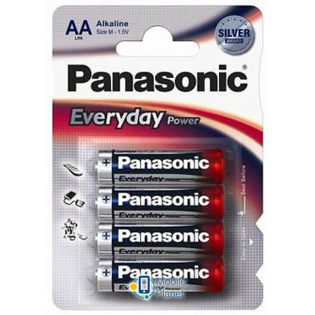 Батарейка PANASONIC EVERYDAY POWER AA BLI 4 (LR6REE/4BR)