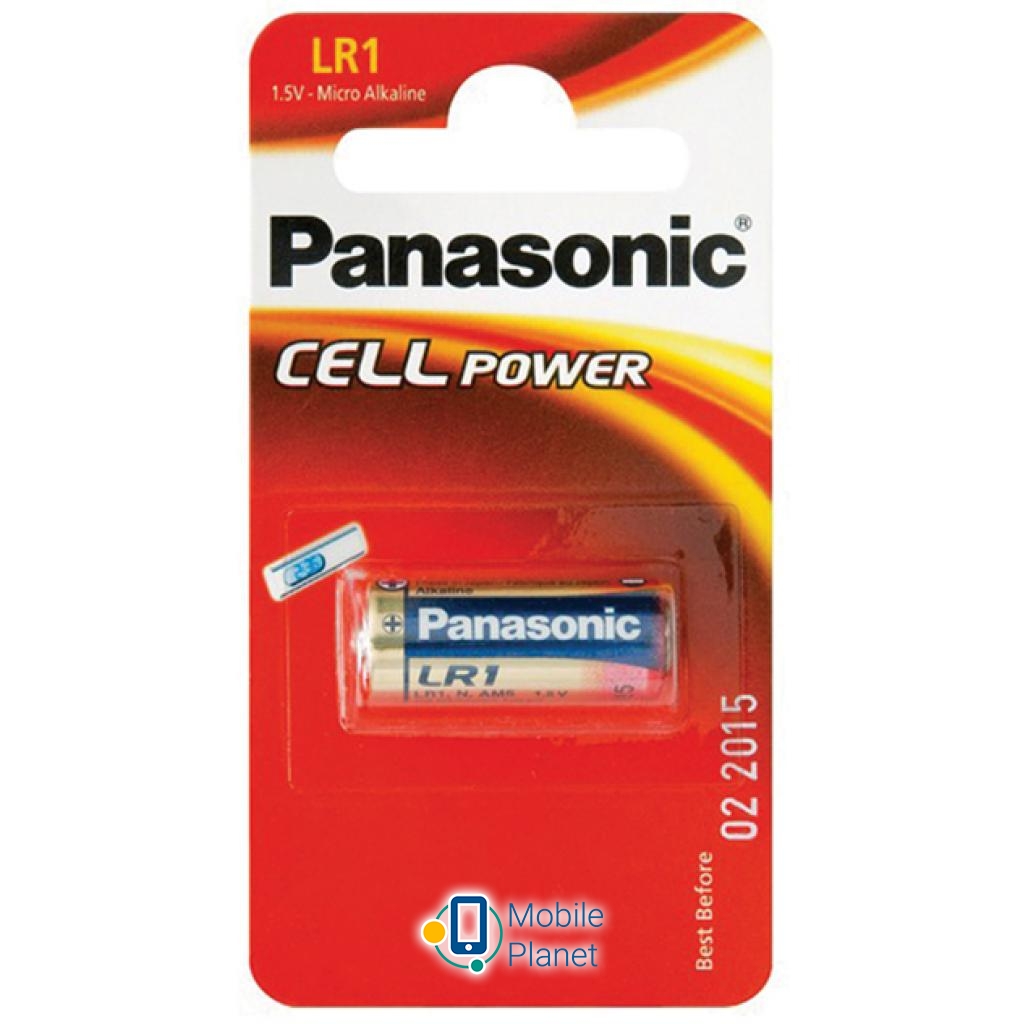 Батарейка PANASONIC LR1 * 1 Alkaline (LR1L/1BE)