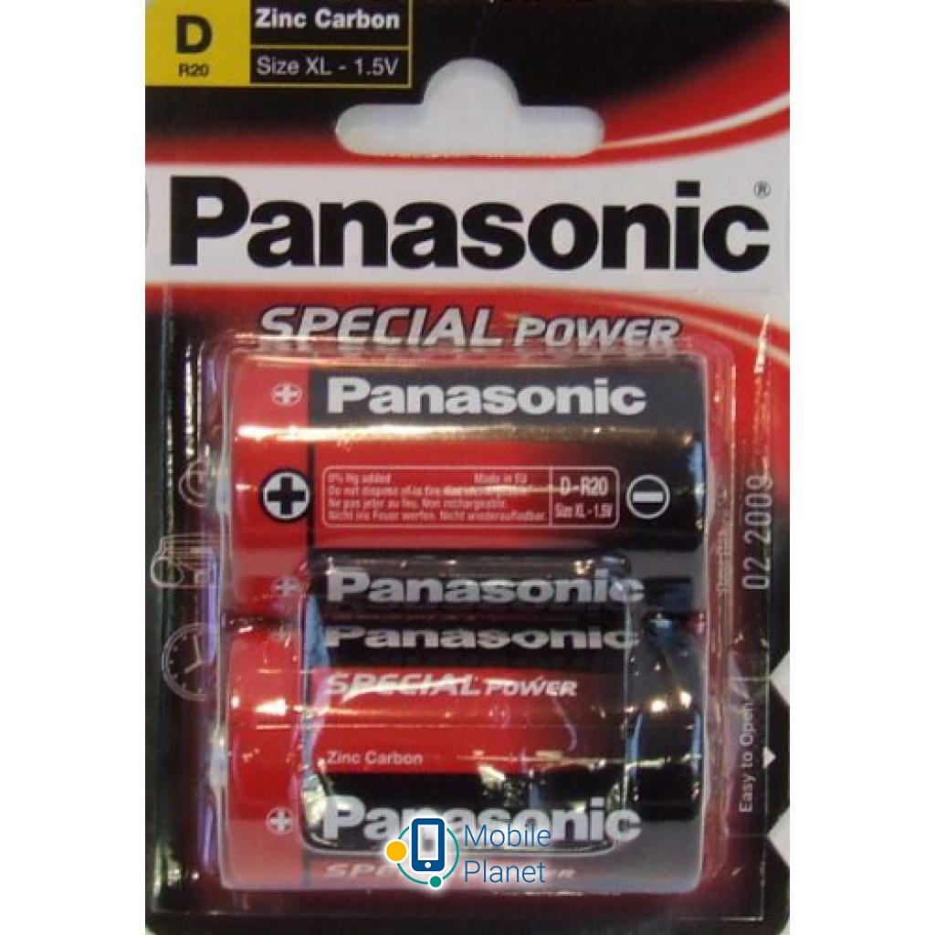 Батарейка PANASONIC R20 PANASONIC Special * 2 (R20REL/2BPU) (UA)