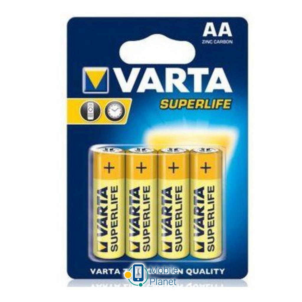 Батарейка Varta AA Superlife Zinc-Carbon * 4 (02006101414)