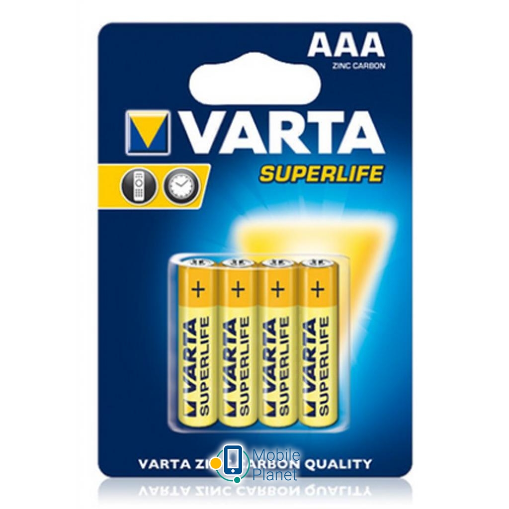 Батарейка Varta SUPERLIFE ZINC-CARBON * 4 (2003101414)
