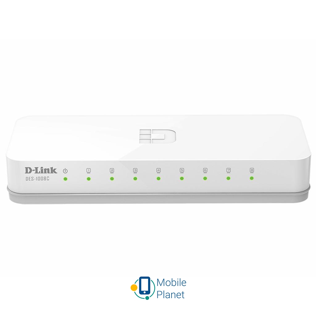 Комутатор мережевий D-Link DES-1008C (UA)
