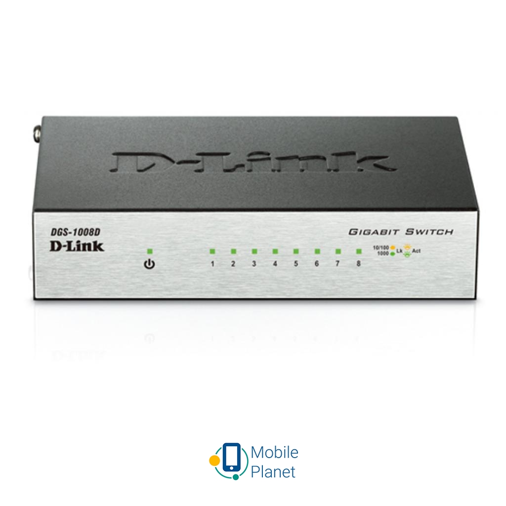 Комутатор мережевий D-Link DGS-1008D / J2A (UA)