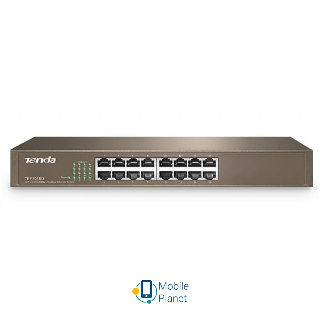 Комутатор мережевий TENDA TEF1016D (UA)