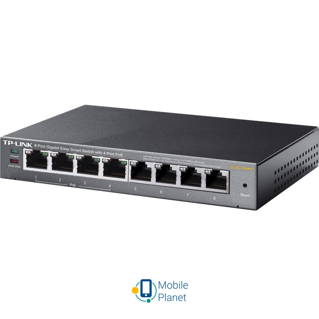 Комутатор мережевий TP-Link TL-SG108PE