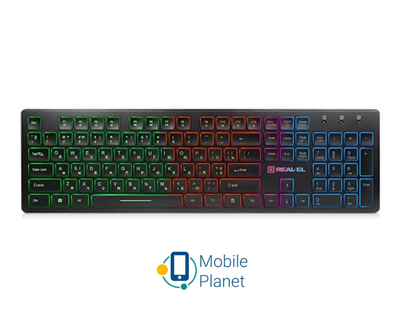 Клавіатура REAL-EL Comfort 7070 чорний USB (EL123100018)