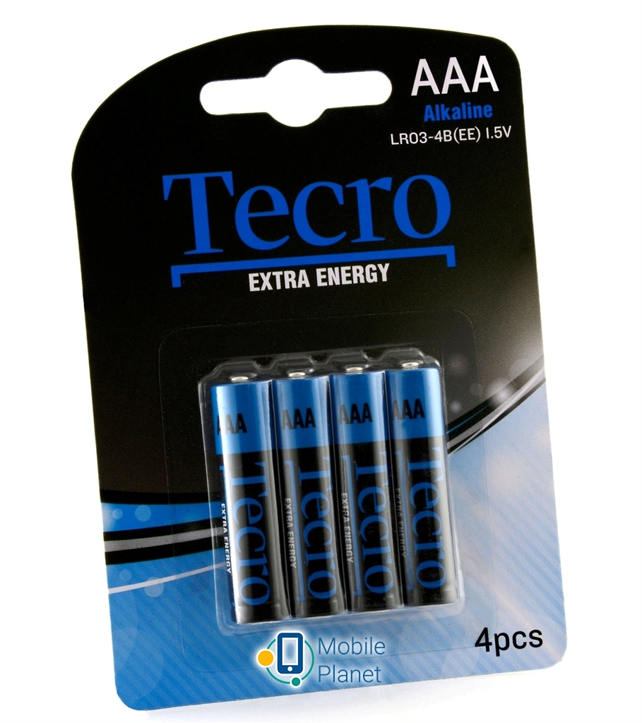 Батарейка Tecro Extra Energy Alkaline AAA / LR03 BL 4 шт (LR03-4B (EE))