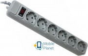 Gembird Power Cube 6 розеток 3м (SPG6-G-10G) сірий