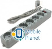 Gembird Power Cube 6 розеток 4,5м (SPG6-G-15G) сірий