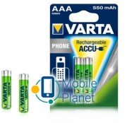 Varta Phone Accu AAA/HR03 NI-MH 550 mAh BL 2шт (58397101402) (UA)