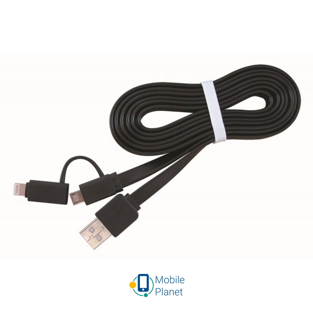 Кабель мультимедийный Дата кабель USB 2.0 AM to Lightning/Micro USB 1.0m Cablexpert (CC-USB2-AMLM2-1M)
