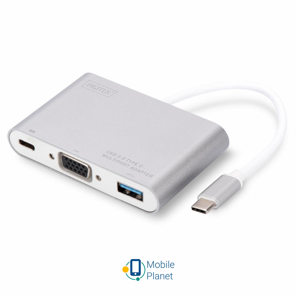 Кабель мультимедийный Переходник Type-C to VGA/USB 3.0/Type-C DIGITUS (DA-70839) (UA)