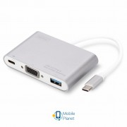 Перехідник Type-C to VGA / USB 3.0 / Type-C DIGITUS (DA-70839) (UA)