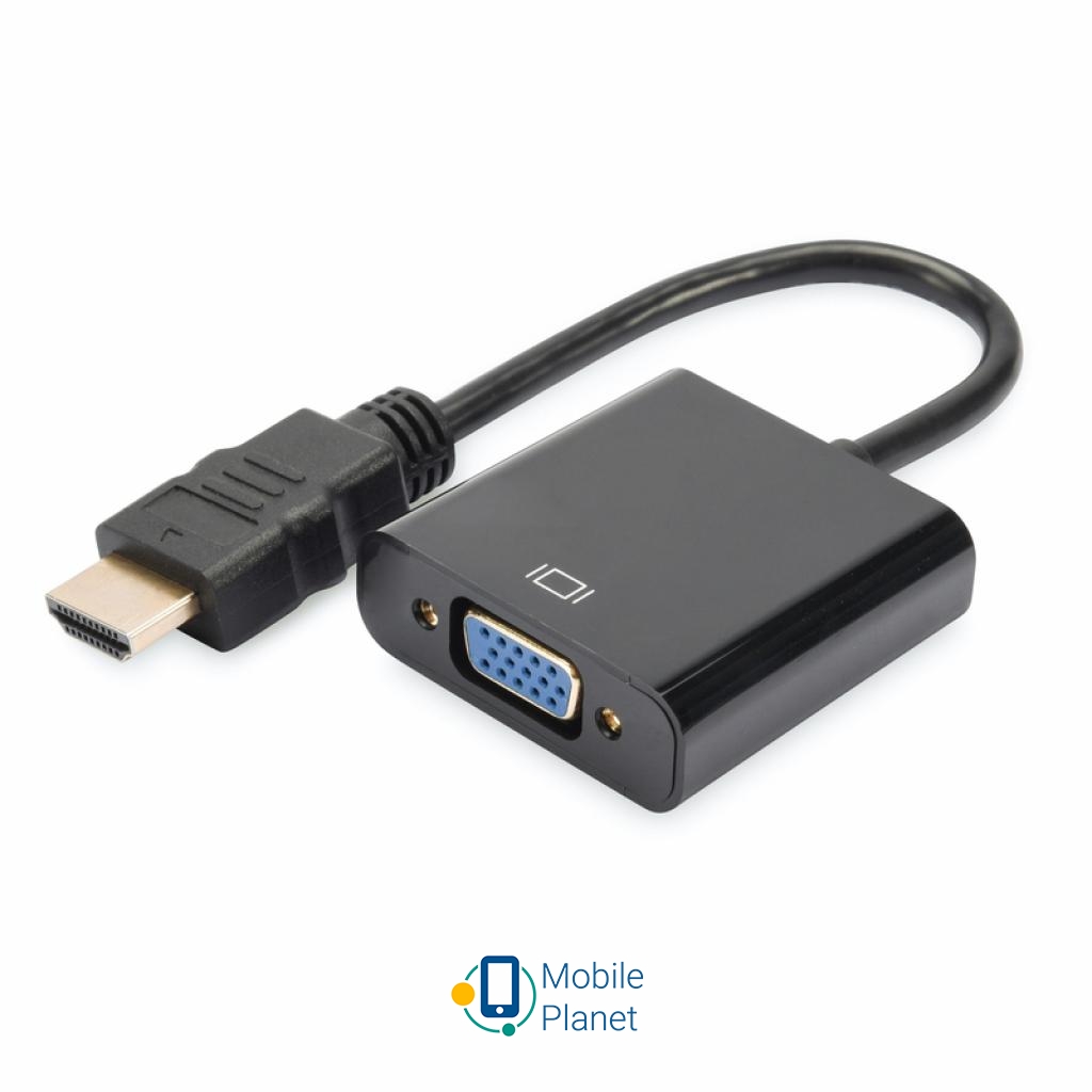 Кабель мультимедийный Переходник HDMI to VGA DIGITUS (DA-70461)