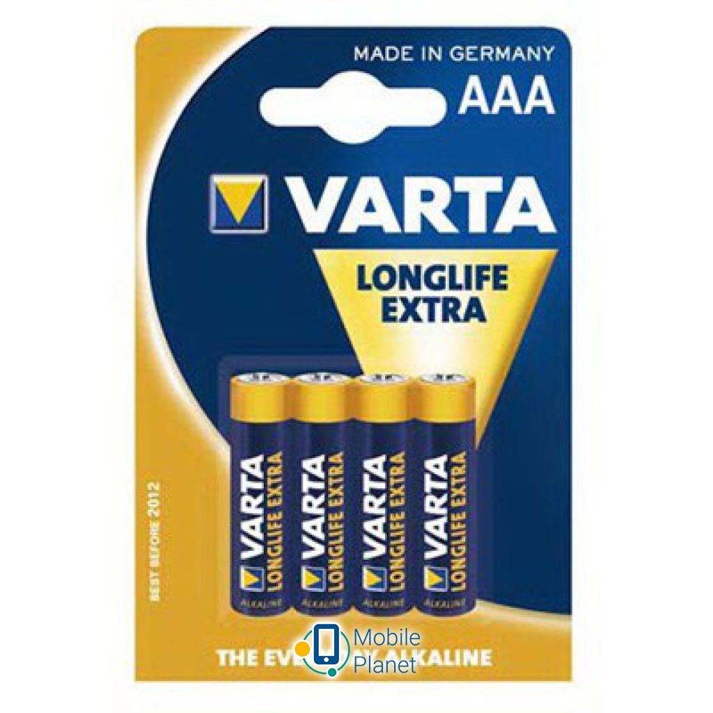 Батарейка AAA Varta Longlife Extra * 4 Varta (04103101414) (UA)