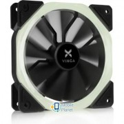 Кулер для корпуса Vinga LED fan-01 white (UA)