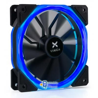 Кулер для корпуса Vinga LED fan-02 blue (UA)