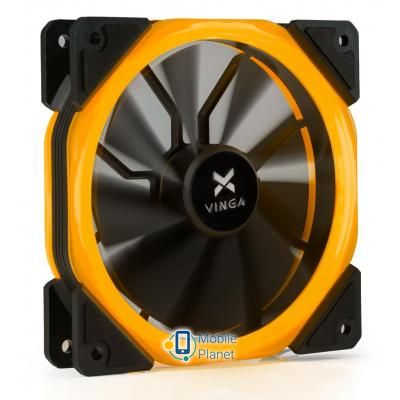 Кулер для корпуса Vinga LED fan-02 orange (UA)
