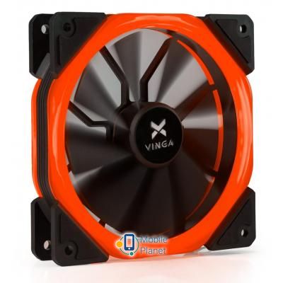 Кулер для корпуса Vinga LED fan-02 red (UA)