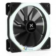 Кулер для корпуса Vinga LED fan-02 white (UA)