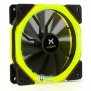 Кулер для корпуса Vinga LED fan-02 yellow (UA)