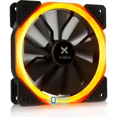 Кулер для корпуса Vinga LED fan-01 orange (UA)