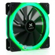 Кулер для корпуса Vinga LED fan-02 green (UA)