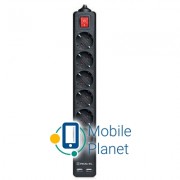 REAL-EL REAL-EL RS-6 PROTECT USB, 5m, black (EL122300018) (UA)