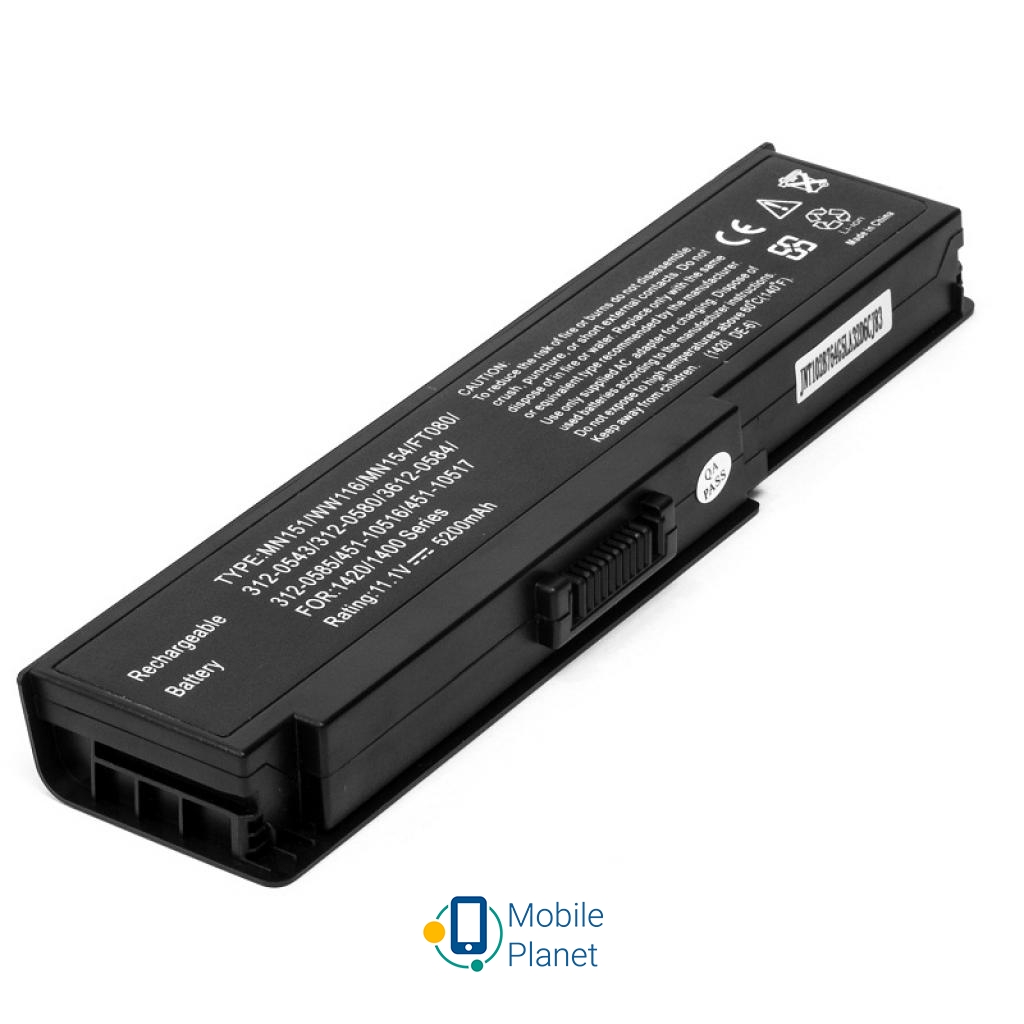 Аккумулятор для ноутбука DELL Inspiron 1400 (MN151 DE-1420-6) 11.1V 5200mAh PowerPlant (NB00000177) (UA)
