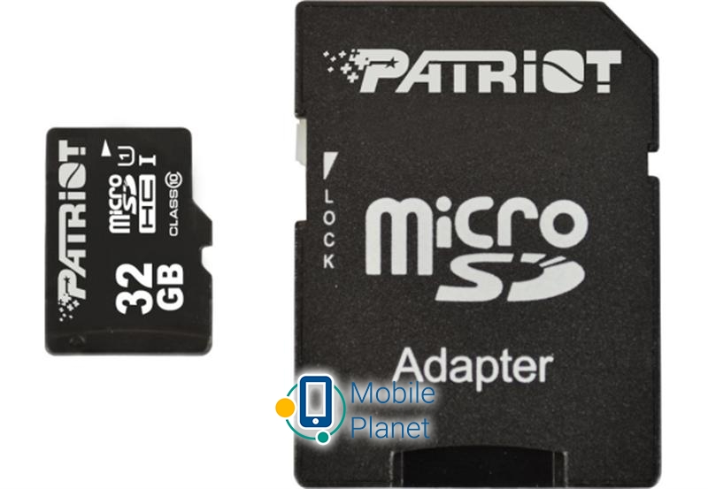 Карта пам'яті MicroSDHC 32GB UHS-I Class 10 Patriot LX + SD-adapter (PSF32GMCSDHC10)