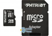MicroSDHC 32GB UHS-I Class 10 Patriot LX + SD-adapter (PSF32GMCSDHC10)