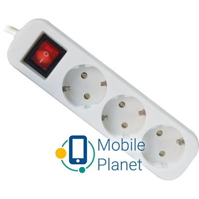 Сетевой фильтр Defender S318 1.8 m 3 роз switch white (99233) (UA)