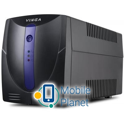 Джерело безперебійного живлення Vinga LED 800VA plastic case with USB+RJ45 (VPE-800PU) (UA)