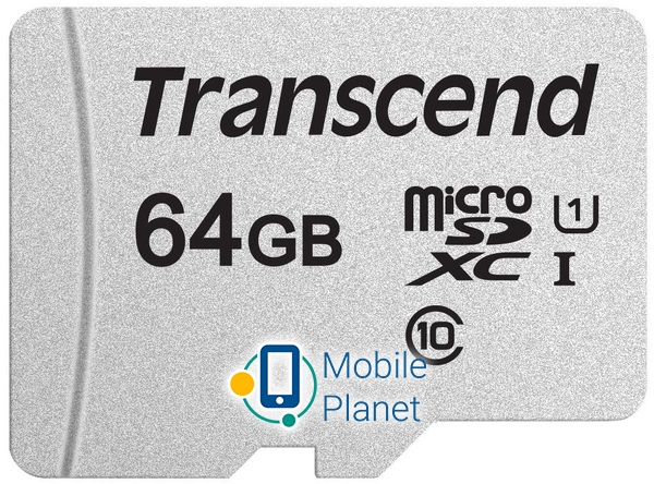Карта пам'яті Transcend microSDXC 300S 64GB UHS-I U1 No Adapter (TS64GUSD300S) (UA)