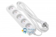 2E (2E-U05M3) 5 розетки, 3 м, білий (UA)
