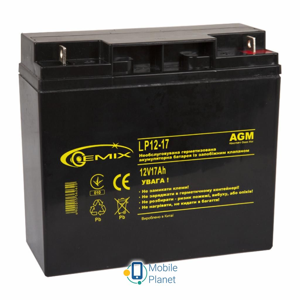 Акумуляторна батарея 12В 17 Ач GEMIX (LP12-17) (UA)