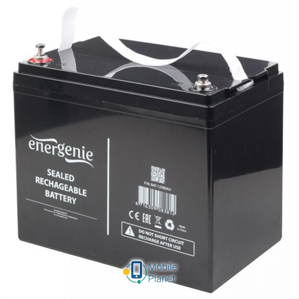 Акумуляторна батарея EnerGenie 12В 80 Ач (BAT-12V80AH) (UA)
