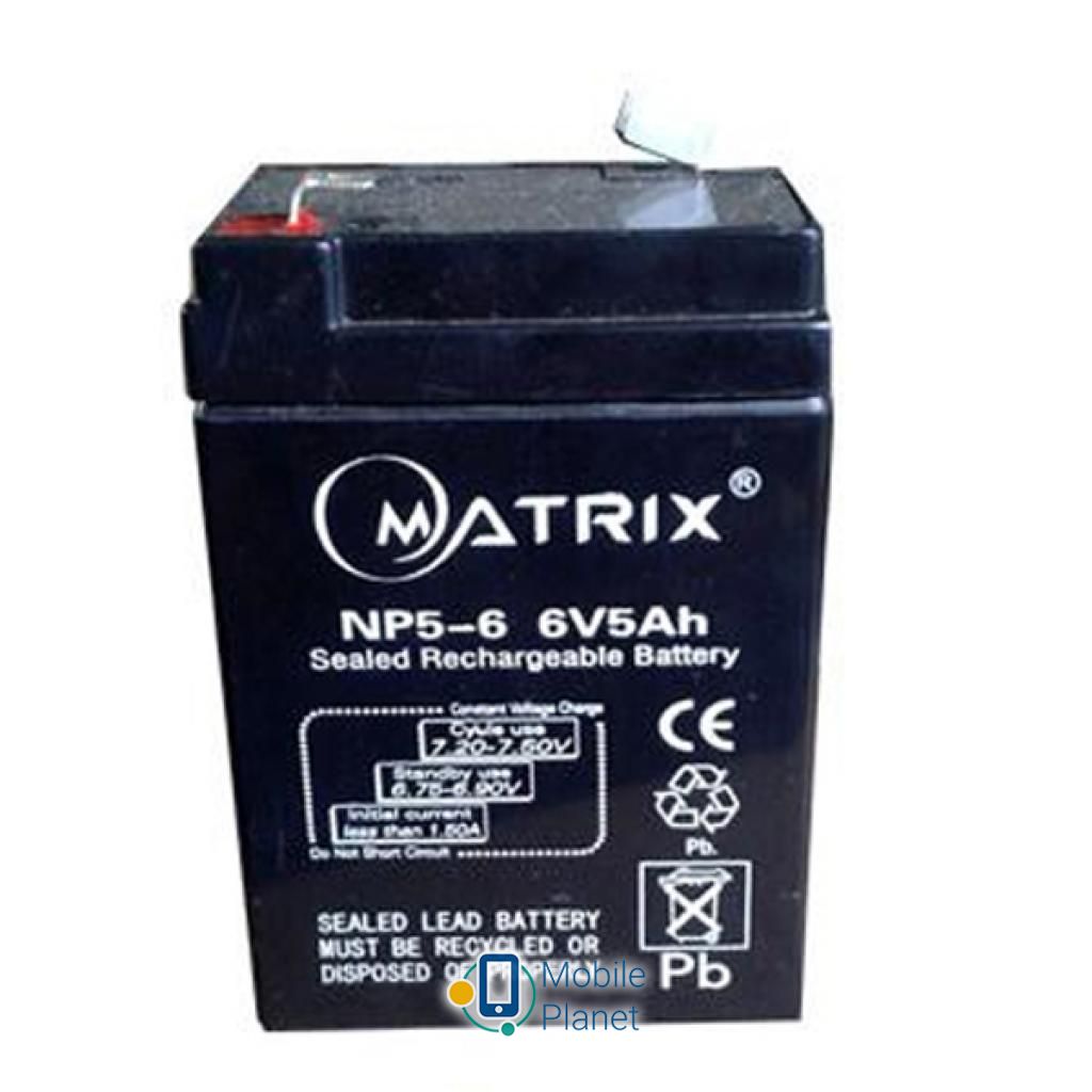 Акумуляторна батарея Matrix 6V 5AH (NP5-6) (UA)