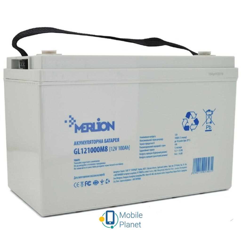 Акумуляторна батарея Merlion MERLION GL121000M8 12 V-100 Ah (GL121000M8) (UA)